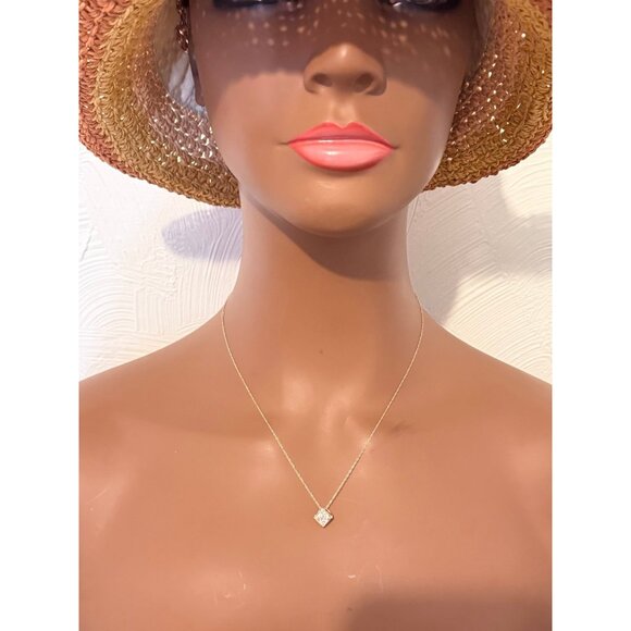 Sparkly 14K Gold Cz Necklace - Picture 4 of 4